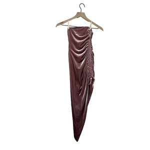 h:ours Velvet Strapless Ruched Dress - NWOT - Size Small